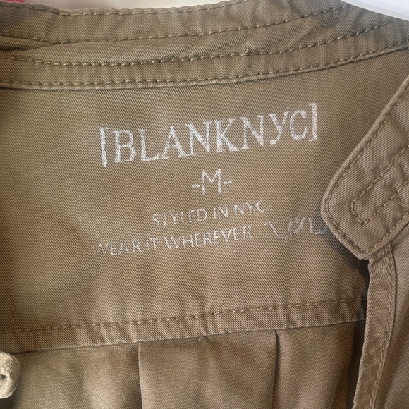 Blank NYC Medium Olive Green Draped Blouse - Picture 2 of 3